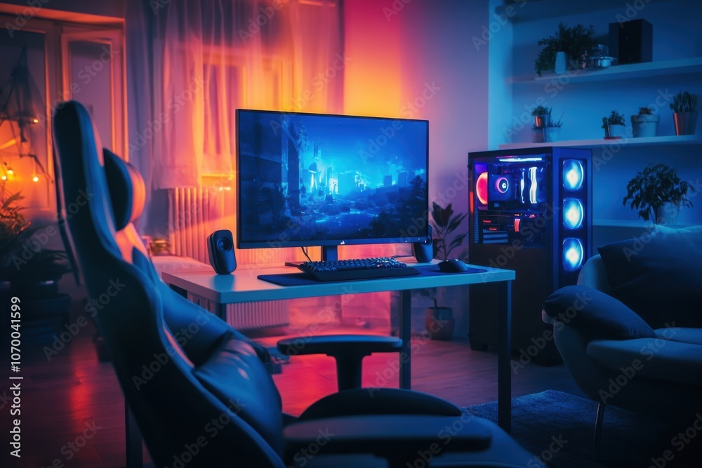 Compact and Efficient Gaming Room Setup Compact and Efficient Gaming Room Setup