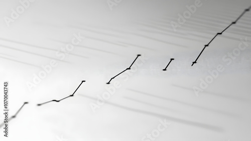 Close-Up of a Yield Curve Graph on a Digital Screen with Blurred Background, Highlighting Financial Market Trends, Investment Strategy, and Economic Forecasting, Ideal for Business and Financial Analy photo