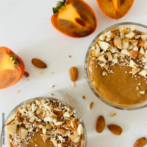 Wallpaper Mural Tasty Chocolate Persimmon Pudding Garnished with Crushed Nuts Torontodigital.ca