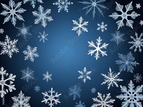 snowflakes on a blue background