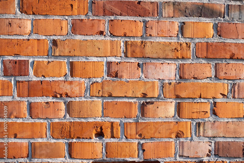 an old red brick textured wall 