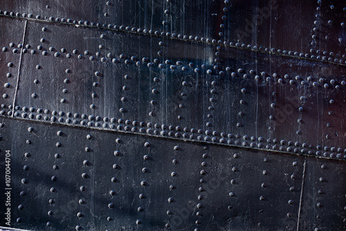 a close up of a metal piece with a metal background