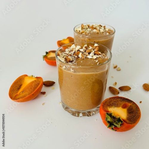 Wallpaper Mural Tasty Chocolate Persimmon Pudding Garnished with Crushed Nuts Torontodigital.ca