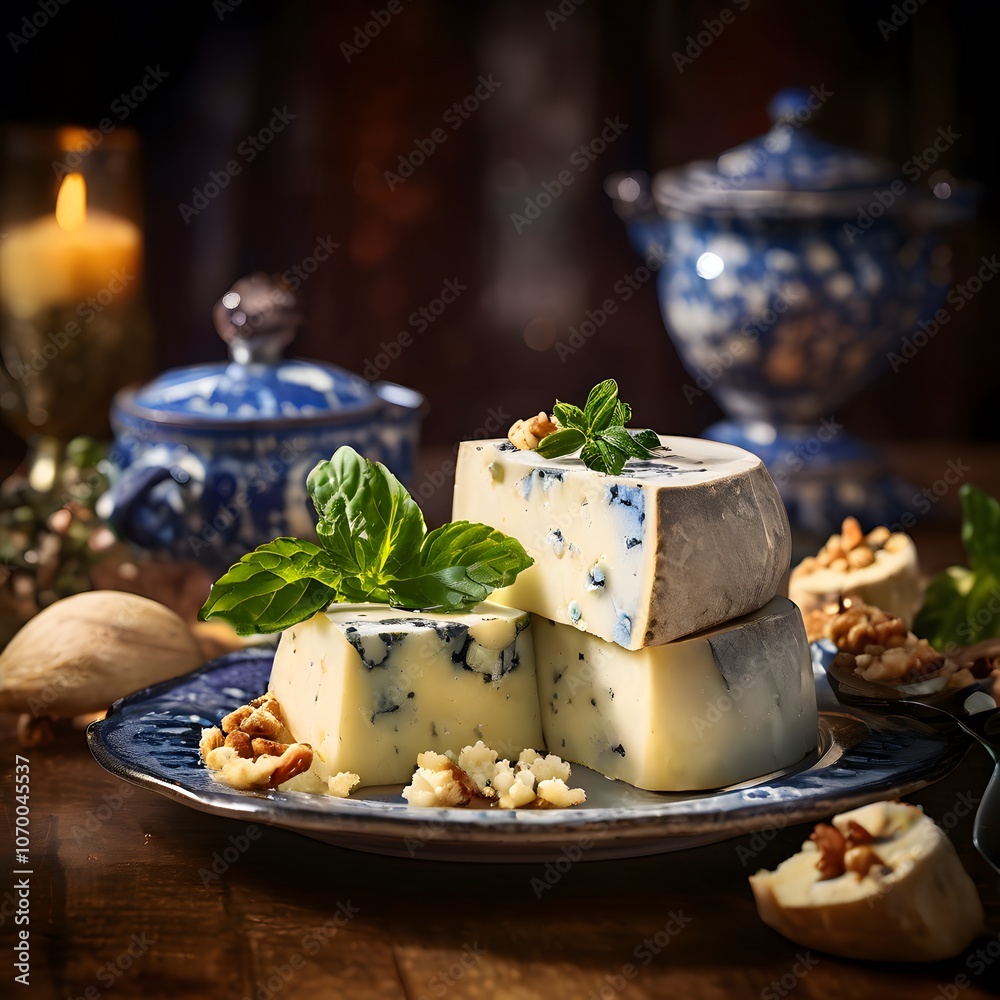 an elegant cheese dish plate with a beautiful buffet closeup an elegant cheese dish plate with a beautiful buffet closeup