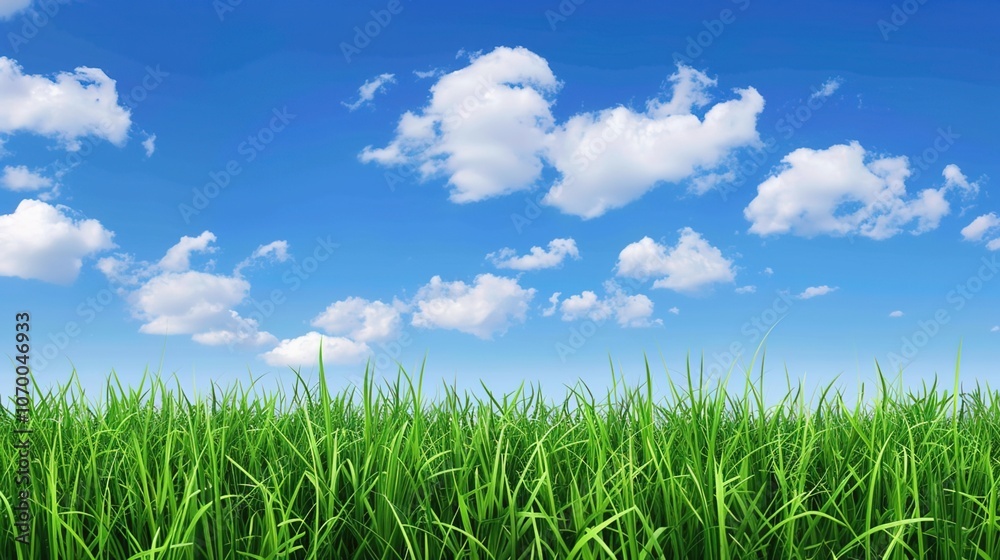 Enchanting Blue Sky, White Clouds, and Grassland Scenery: A Serene Escape Enchanting Blue Sky, White Clouds, and Grassland Scenery: A Serene Escape