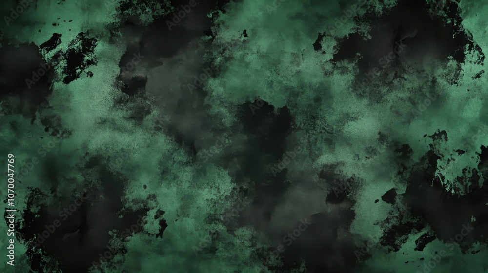 A dark green abstract ink texture with soft edges, creating a moody and mysterious atmosphere. A dark green abstract ink texture with soft edges, creating a moody and mysterious atmosphere.