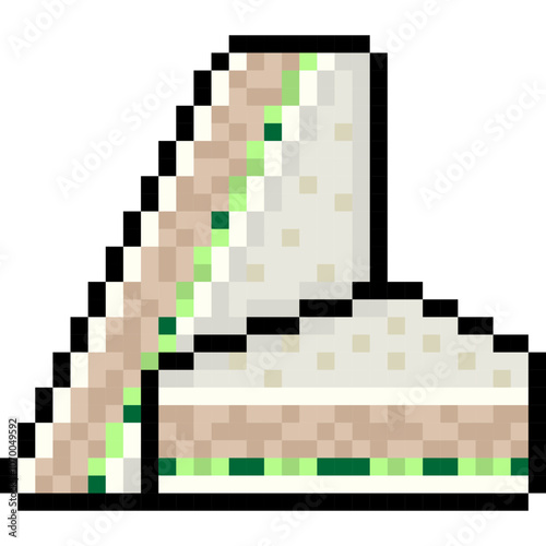 サンドイッチ ツナサンド ドット絵 8bit (.SVG) - pixel art tuna sandwich