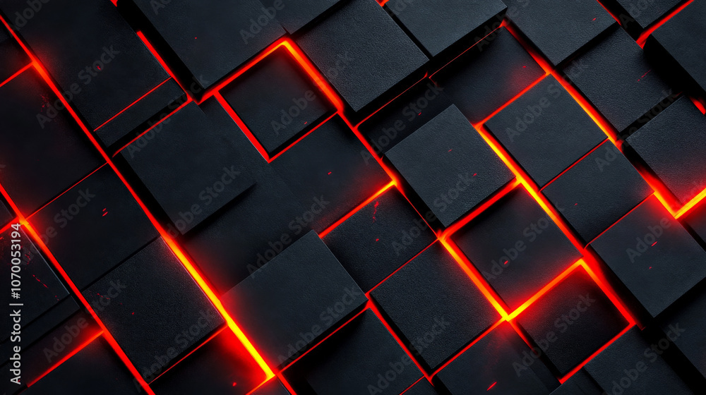 Modern Dark geometric pattern with red lines background Modern Dark geometric pattern with red lines background