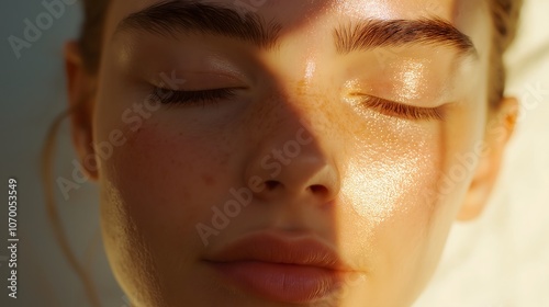 Serene Meditation: Close-up of Peaceful Face