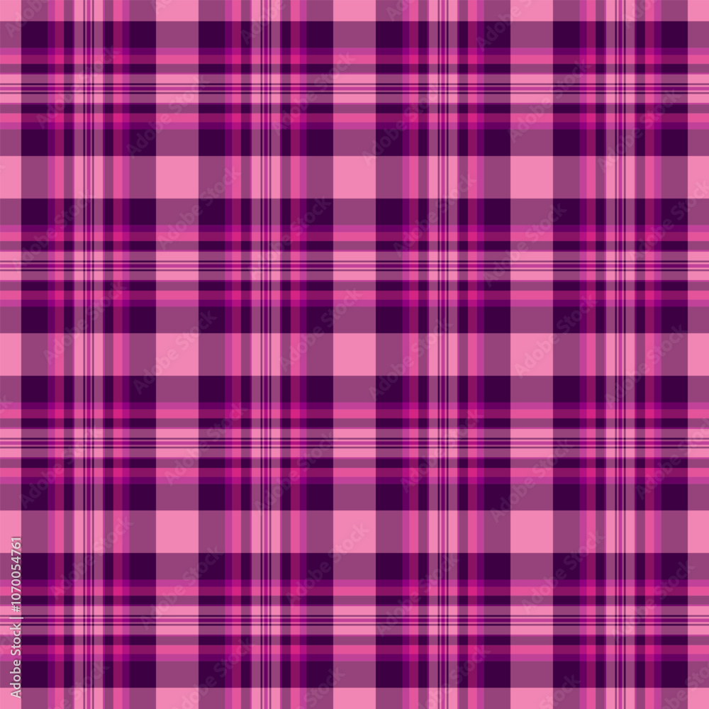 Vivid textile seamless vector, cowboy tartan background texture. Covering fabric pattern check plaid in pink and magenta colors. Vivid textile seamless vector, cowboy tartan background texture. Covering fabric pattern check plaid in pink and magenta colors.