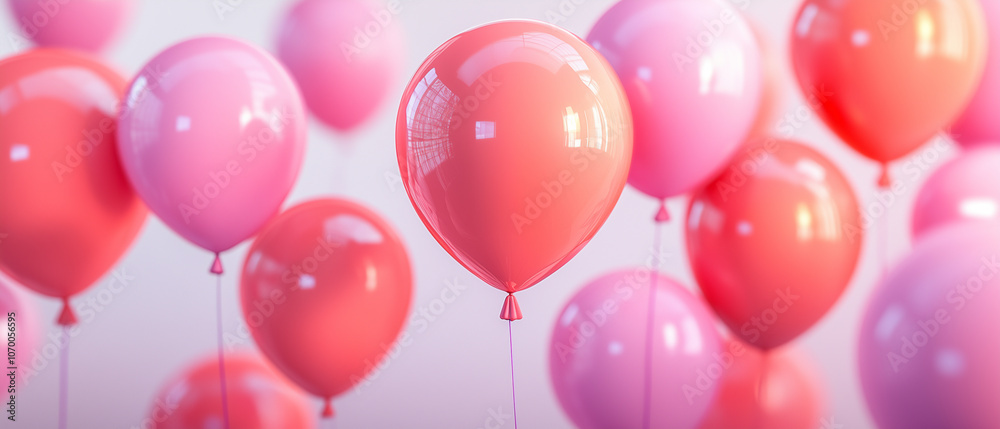 Pink and Red Balloons. Pink and Red Balloons.