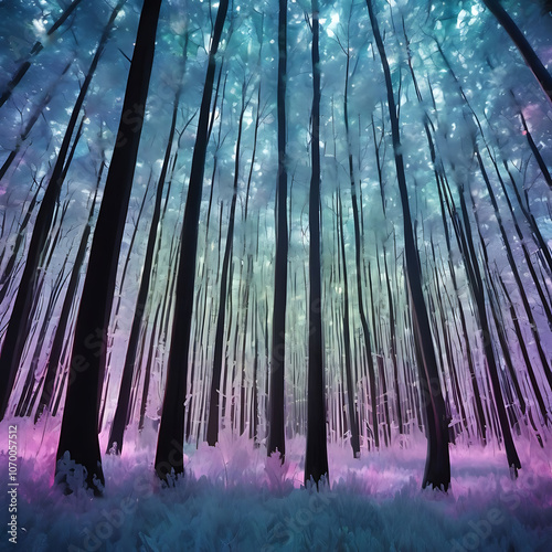 Forest Crystalline Rainbow Fantasy 4k Wallpaper photo