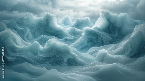 Abstract illustration of a wavy rippled fabric with semitransparent texture