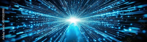 Stunning Abstract Tunnel with Light Rays