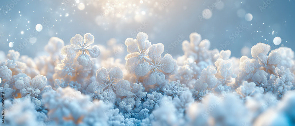Abstract Floral Background with Bokeh Lights. Abstract Floral Background with Bokeh Lights.