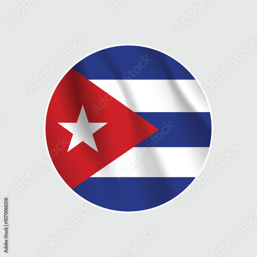 Cuba round Symbol flag stock Vector Free Download Cuba round Symbol flag stock Vector - GFXLoad