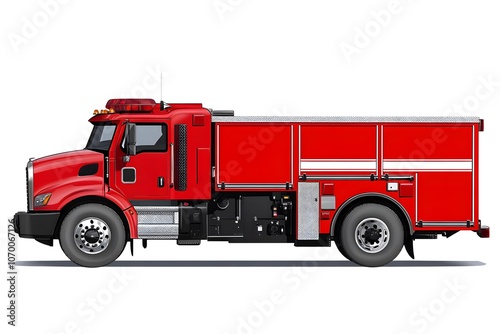 Eastside Fire Rescue E-One Quest Pumper 3D illustration on white background photo