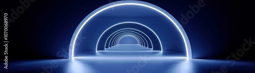 Breathtaking Abstract Tunnel in Anime Style