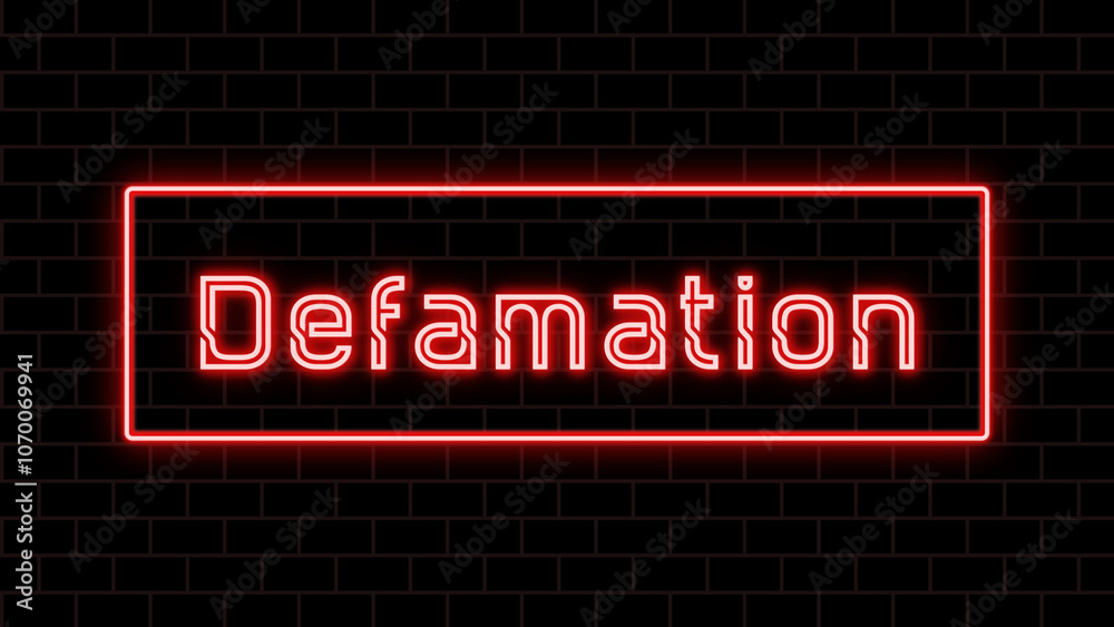 Defamation のネオン文字 Defamation のネオン文字