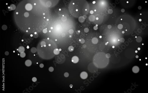 White bokeh lights with shimmering particles, creating a dreamy and festive atmosphere. Ideal for celebrations, romantic themes, or holiday backgrounds.