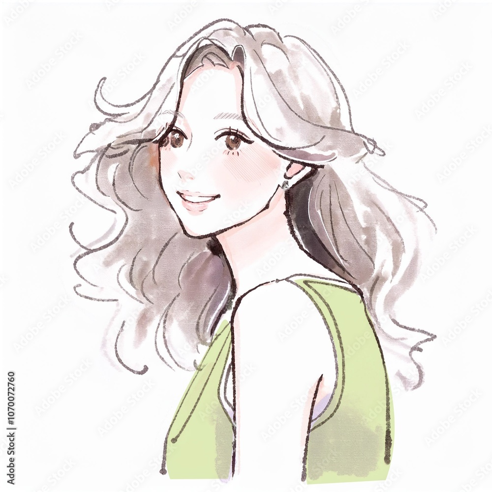 女性・女の子のイラスト素材 女性・女の子のイラスト素材