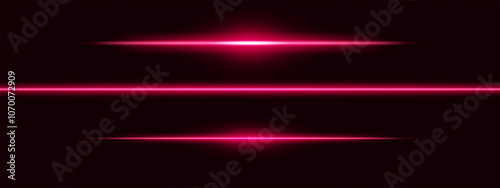 Red light glare beam. A sharp horizontal beam reflection. Sci-fi designs, light transitions, or futuristic effects. Glowing light streaks and neon effects. Dynamic shine wallpaper background