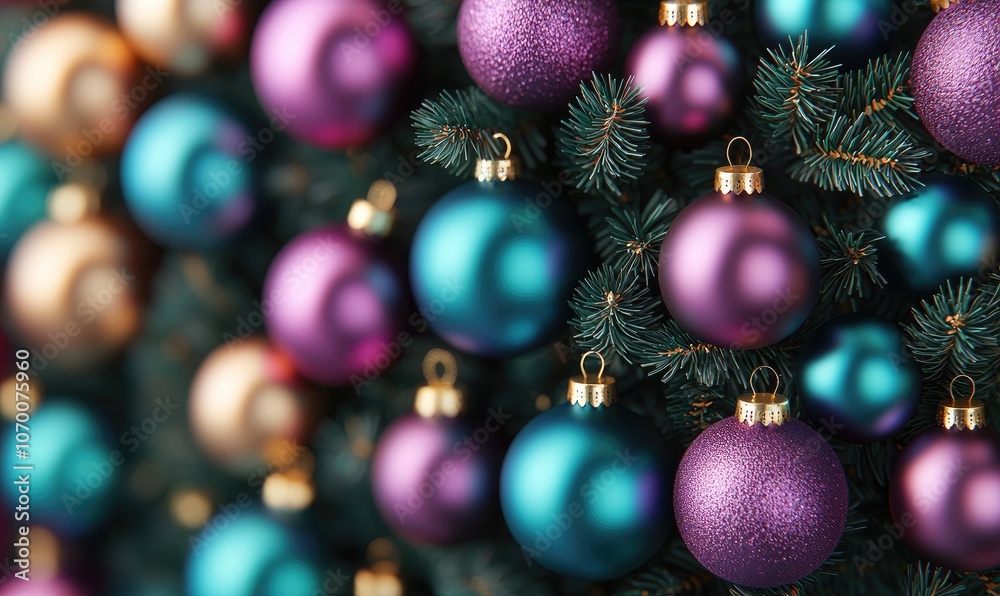Enhance your holiday spirit by decorating with vibrant ornaments on a festive evergreen tree Enhance your holiday spirit by decorating with vibrant ornaments on a festive evergreen tree