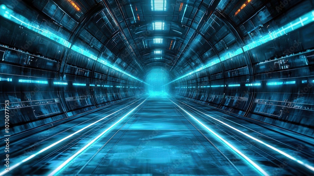 Obraz premium Tranquil Abstract Corridor with Ethereal Glow
