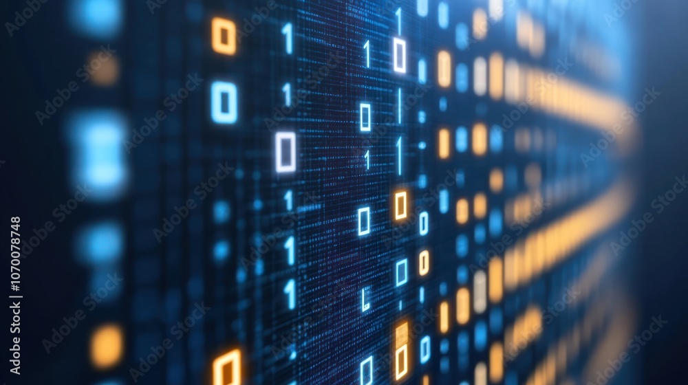 Naklejka premium Explore the fascinating world of binary data visualization