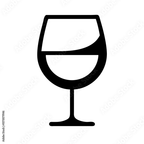 Wine glasses for social drinking Happy Valentine's Day Pictogram