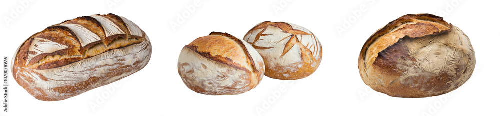 A loaf of wheat bread isolated on a transparent background A loaf of wheat bread isolated on a transparent background
