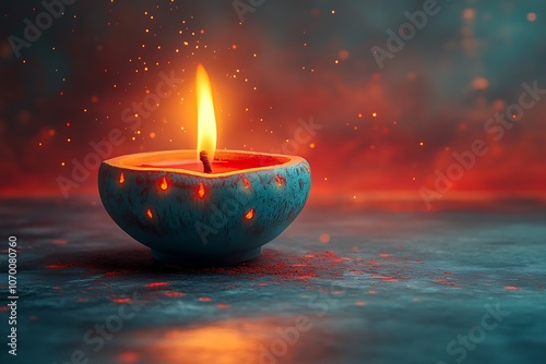 Candle in a Ceramic Bowl