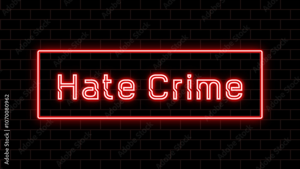 Hate Crime のネオン文字 Hate Crime のネオン文字