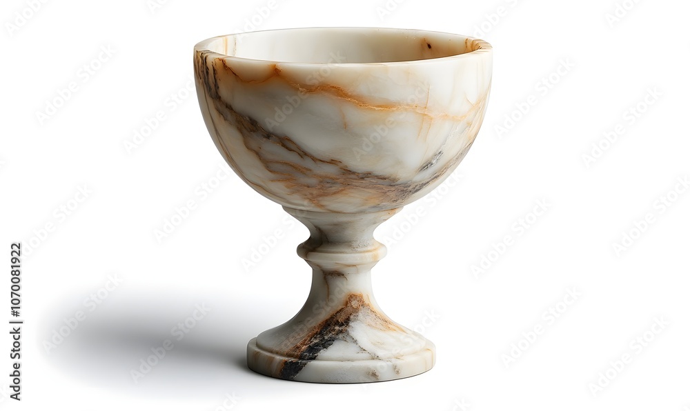 A goblet made from white marble showcases intricate details and smooth curves exuding luxury and sophistication A goblet made from white marble showcases intricate details and smooth curves exuding luxury and sophistication