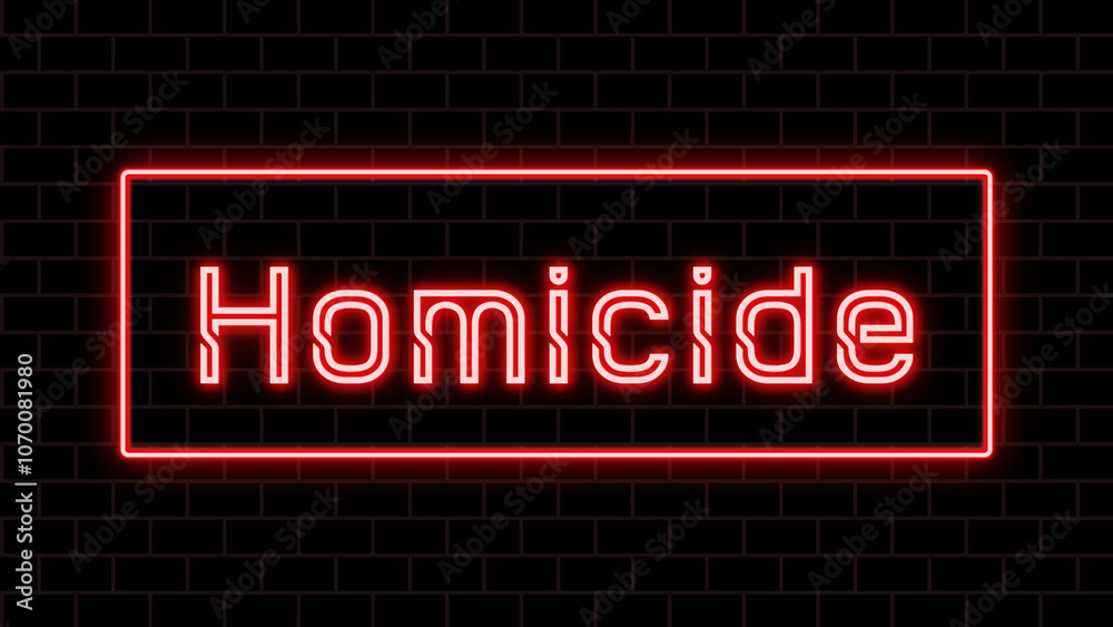 Homicide のネオン文字 Homicide のネオン文字