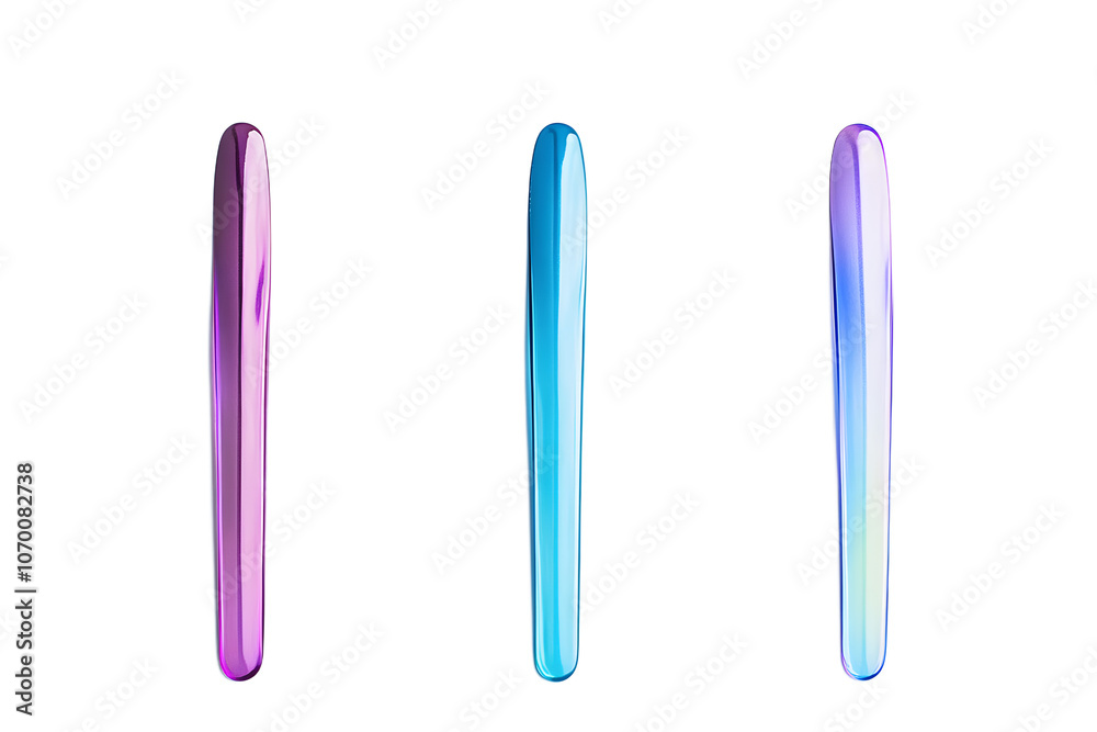 Abstract Illustration of Three Colorful Lines