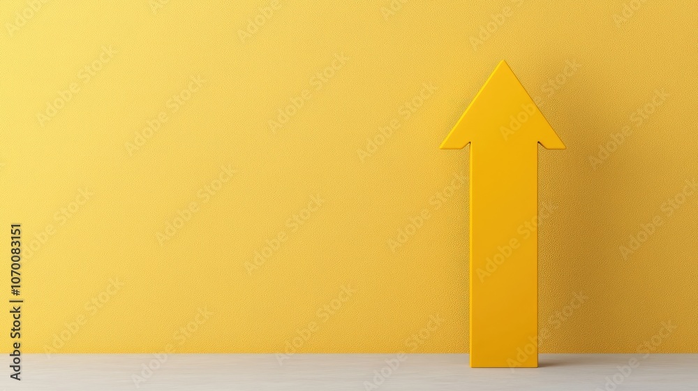 Brighten your space a bold yellow arrow points towards creative inspiration and direction Brighten your space a bold yellow arrow points towards creative inspiration and direction