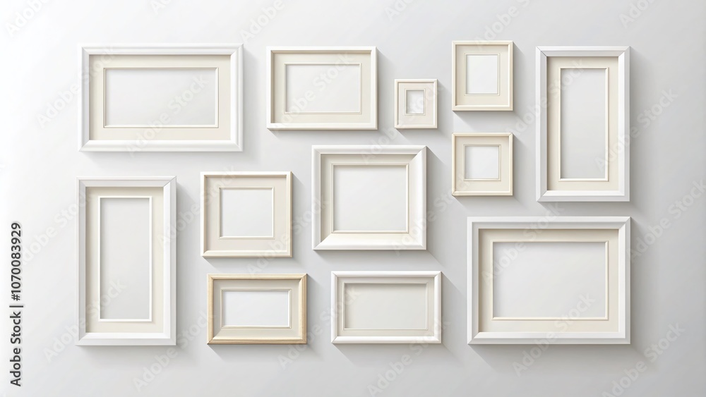 Aerial View of a Collection of Vector Blank Photo Frames with Shadow Effects Isolated on a Clean White Background for Graphic Design and Presentation Use Aerial View of a Collection of Vector Blank Photo Frames with Shadow Effects Isolated on a Clean White Background for Graphic Design and Presentation Use