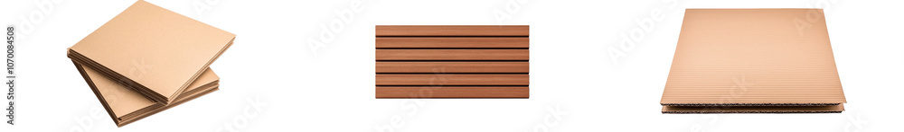Isolated horizontal cardboard sheet Isolated horizontal cardboard sheet