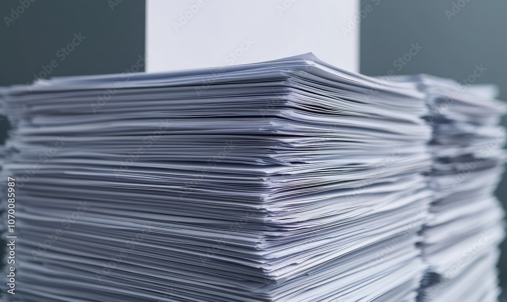 Organize your office efficiently by managing stacks of paperwork for improved productivity and workflow Organize your office efficiently by managing stacks of paperwork for improved productivity and workflow