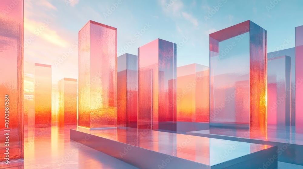 Glass City at Sunset Glass City at Sunset