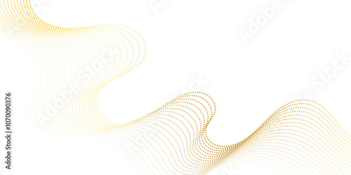 Abstract gray wave dynamic curve dots lines background. Energy technology concept halftone modern backdrop design for business, presentation, banner.