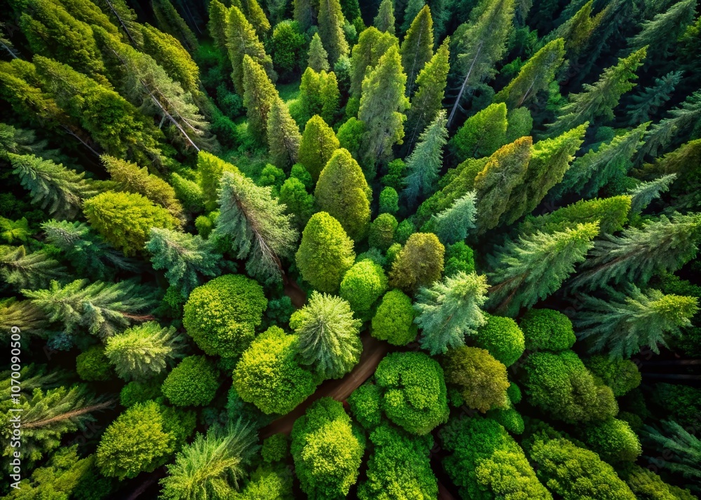 Aerial View of Lush Green Moss Covering Tree Branches in a Dense Forest During Bright Daylight, Showcasing Nature's Beauty and Biodiversity in the Wilderness Aerial View of Lush Green Moss Covering Tree Branches in a Dense Forest During Bright Daylight, Showcasing Nature's Beauty and Biodiversity in the Wilderness