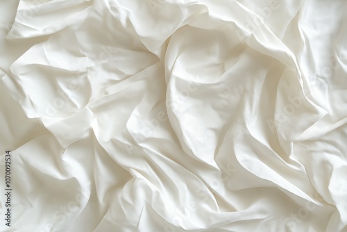 Soft white fabric texture with elegant draping folds