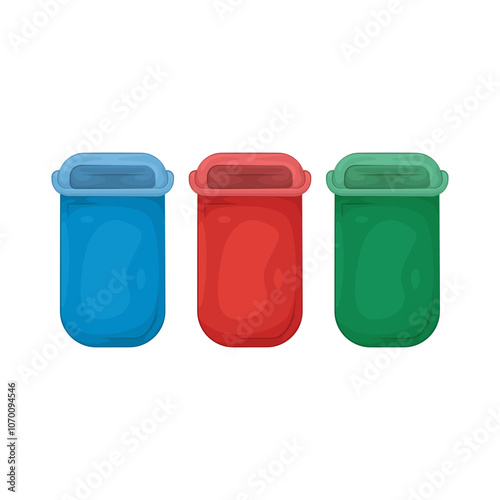 Illustration of trash bin 