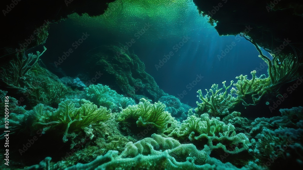 Beneath the ocean's surface, vibrant coral reefs thrive in the sunlight. This breathtaking underwater scene captures the beauty and diversity of marine life Beneath the ocean's surface, vibrant coral reefs thrive in the sunlight. This breathtaking underwater scene captures the beauty and diversity of marine life