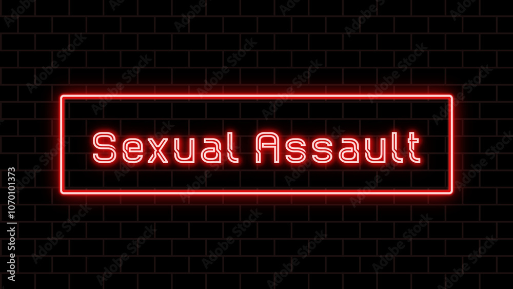 Sexual Assault のネオン文字 Sexual Assault のネオン文字