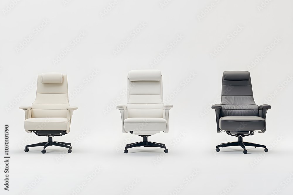 Stylish Office Chairs in Three Distinct Colors Stylish Office Chairs in Three Distinct Colors