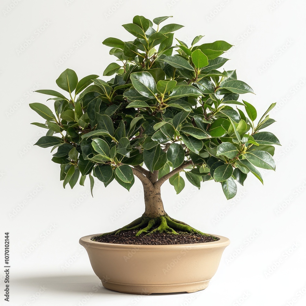 Bonsai tree in a brown pot against a white background. (1) Bonsai tree in a brown pot against a white background. (1)