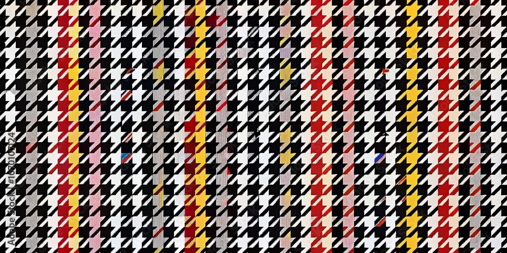 Black and White Seamless Abstract Geometric Houndstooth Pixel Pattern in Panoramic View for Modern Design and Textiles, Perfect for Backgrounds and Wallpapers Black and White Seamless Abstract Geometric Houndstooth Pixel Pattern in Panoramic View for Modern Design and Textiles, Perfect for Backgrounds and Wallpapers